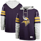 NFL Official licensed merchandise Minnesota Vikings Jersey Long Sleeve Hooded Sweatshirt