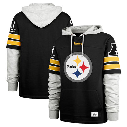 NFL Official licensed merchandise Pittsburgh Steelers Jersey Long Sleeve Hooded Sweatshirt