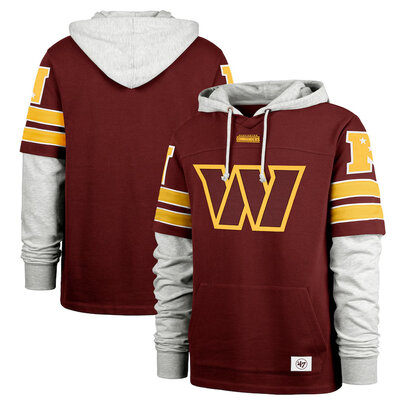 NFL Official licensed merchandise Washington Commanders Jersey Long Sleeve Hooded Sweatshirt