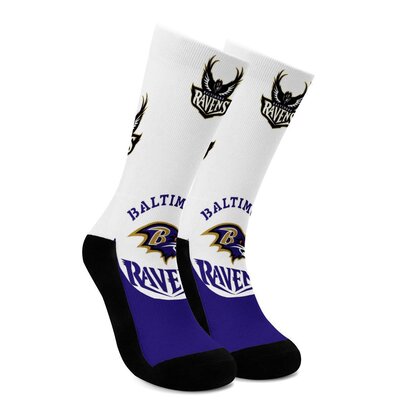 National Football League Team Logos Baltimore Ravens NFL Socks Free size