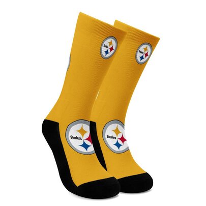 National Football League Team logo  Pittsburgh Steelers Yellow NFL Socks Free size