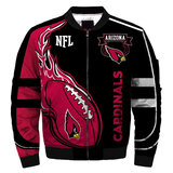 NFL merchandise Arizona Cardinals full zip-up Cotton-padded Jacket for cold winter