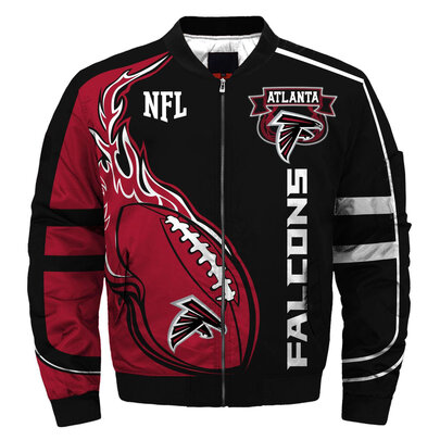 NFL merchandise Atlanta Falcons full zip-up Cotton-padded Jacket for cold winter