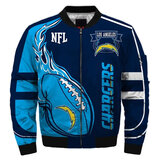 NFL merchandise Los Angeles Chargers full zip-up Cotton-padded Jacket for cold winter