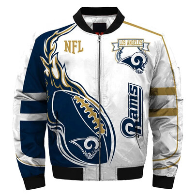 NFL merchandise Los Angeles Rams full zip-up Cotton-padded Jacket for cold winter