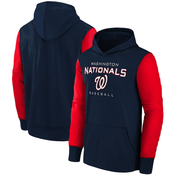 long sleeve MLB Team Hoodie - MLB Gear Washington Nationals Pullover Hoodie